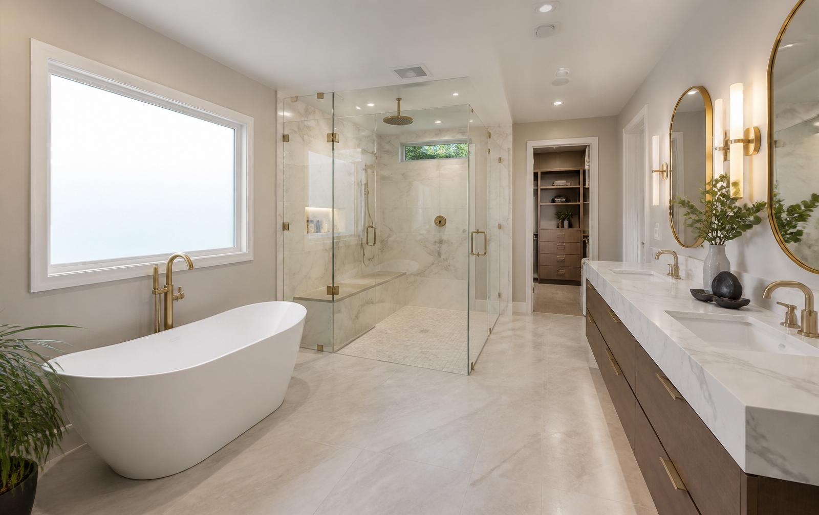 Luxury master bathroom remodel by Dr. Handyman Service in South Florida